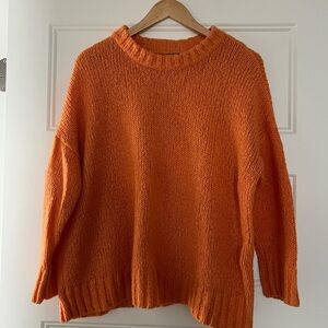 Aerie Vibrant Orange Crew Neck Sweater